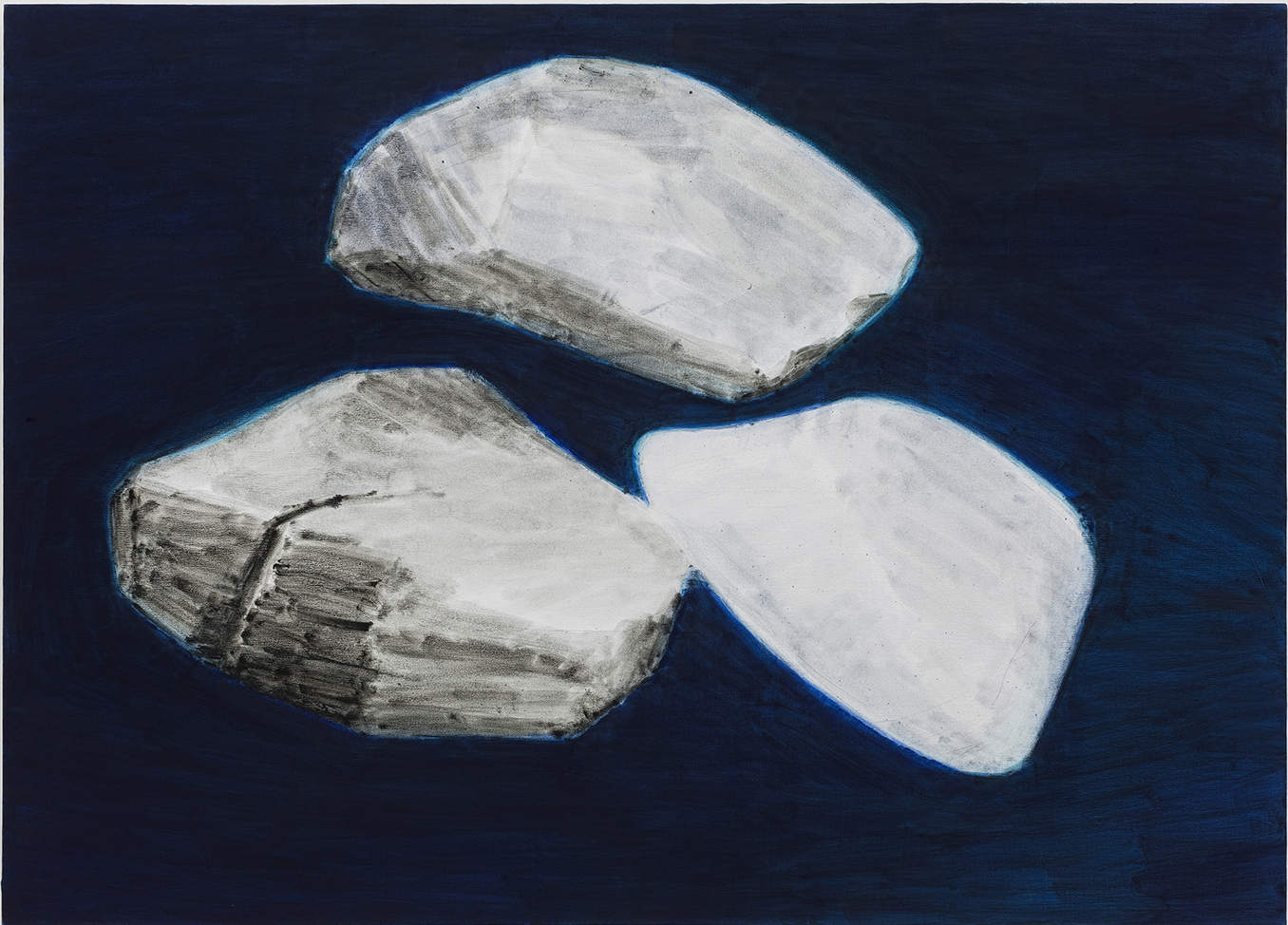 白石 No.1 White Stone No.1，2017，布面油画 oil on canvas，180x130cm